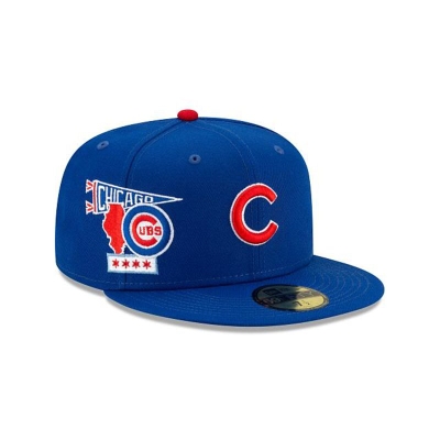 Sapca New Era Chicago Cubs MLB City Patch 59FIFTY Fitted - Albastri